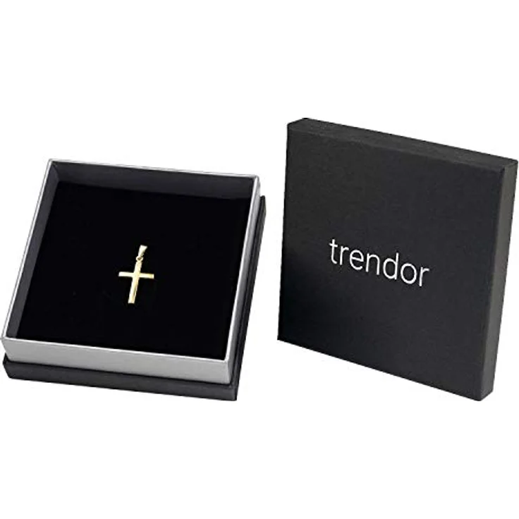 trendor Kreuz Gold-Anhänger 333/8 Karat, 21 mm, edler Kettenanhänger für Damen und Herren – Bild 5