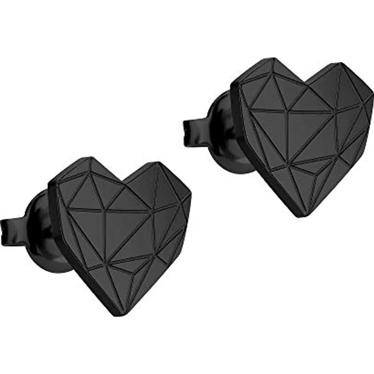Liebeskind Ohrstecker LJ-0615-E-11, schwarze Edelstahl-Ohrstecker mit IP-Beschichtung und Steckverschluss – Bild 1
