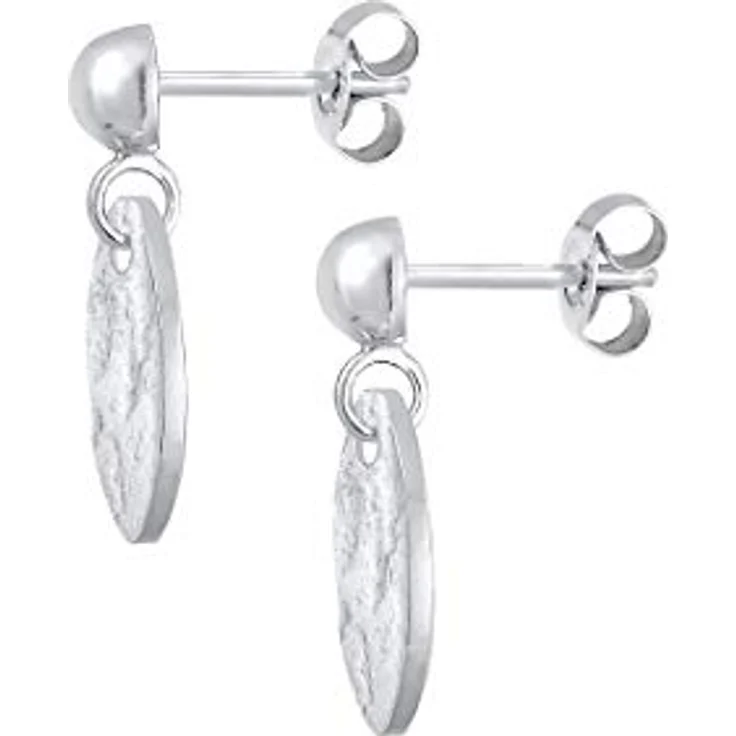 Elli Ohrringe Damen Ohrhänger Plättchen Gehämmert Vintage Antik Look, 925 Sterling Silber – Bild 3