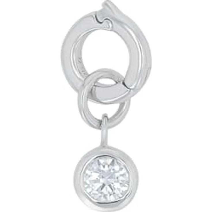 Amor Charm "Januar", 925 Sterling Silber Damen Charms mit synthetischem Zirkonia, 1,5 cm, Silber, in Schmuck Geschenk Box – Bild 2