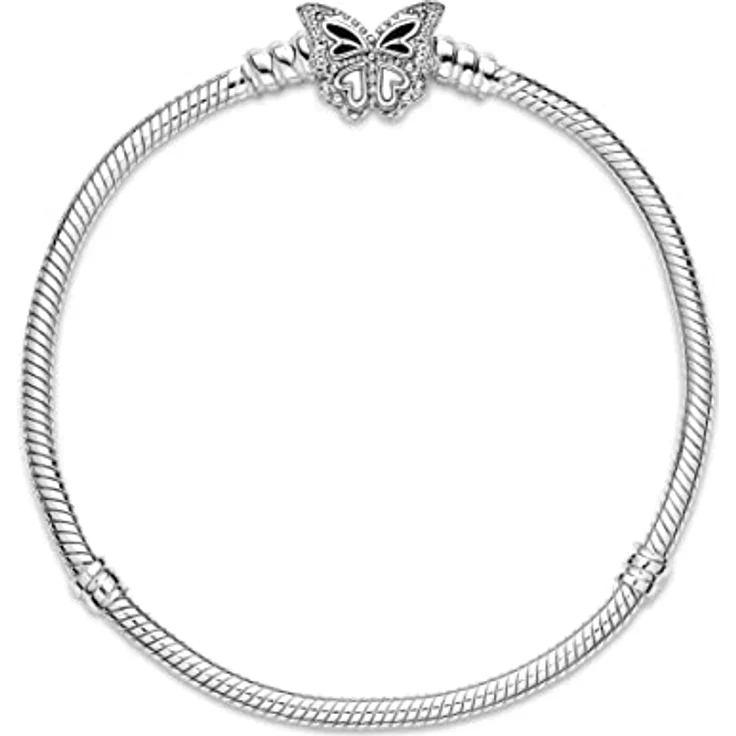 PANDORA MOMENTS Armband "Schmetterling", Silber mit Cubic Zirkonia, 20 cm, für bis zu 18 Charms – Bild 3