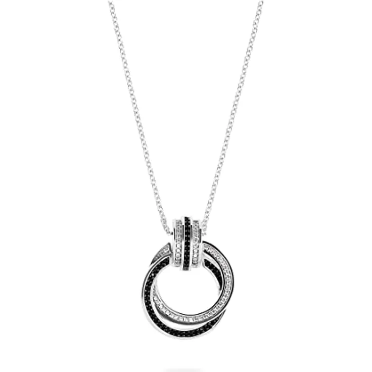 JETTE Silberkette CIAO BELLA, 925er Silber mit 50 Zirkonia, rhodiniert, 45 cm Länge