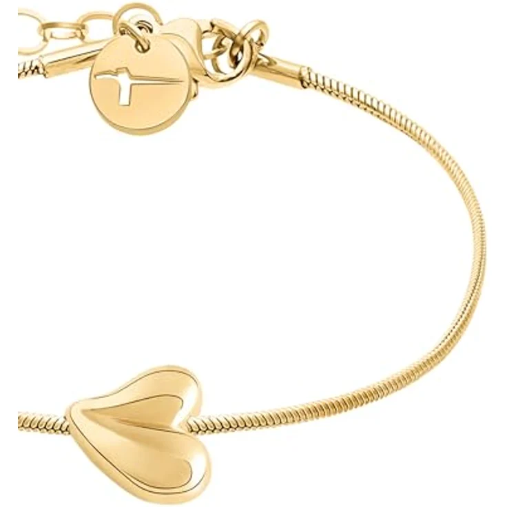 Tamaris Bracelet, Elegantes Armband aus poliertem Edelstahl IP Gold, Schlangenkette verstellbar bis 21 cm, wasserfest & hautfreundlich – Bild 2