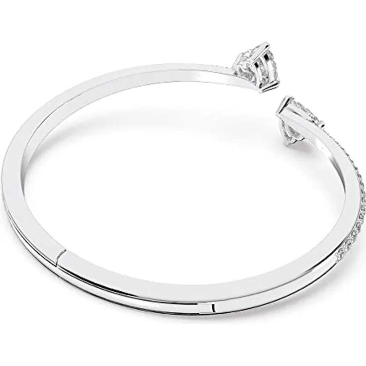 Swarovski Mesmera Soul Armreif, Herz, Weiss, Rhodiniert mit eleganten Herzelementen – Bild 4