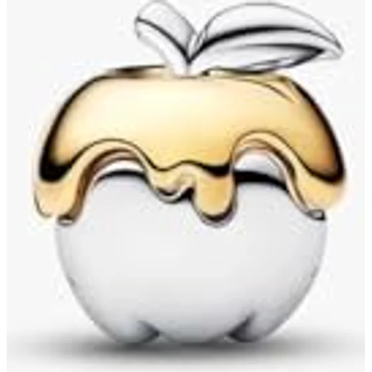 PANDORA Charm Disney Schneewittchen, vergifteter Apfel Anhänger aus 925 Sterling Silber mit 14 Karat Vergoldung und 0.012 ct Labor Diamant, kompatibel mit Moments, 764384C01 – Bild 3