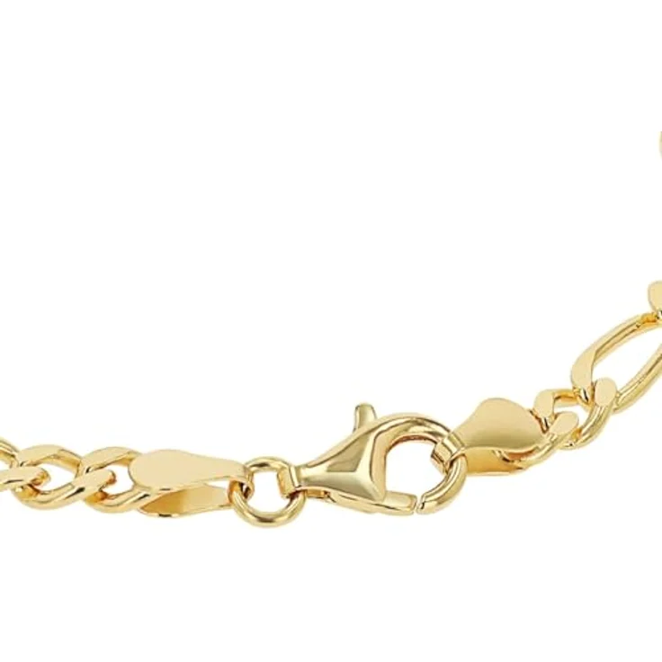Amor Unisex Armband 925 Sterling Silber Gold, 19 cm, mit Karabinerverschluss in Schmuck Geschenk Box, 2040255 – Bild 3