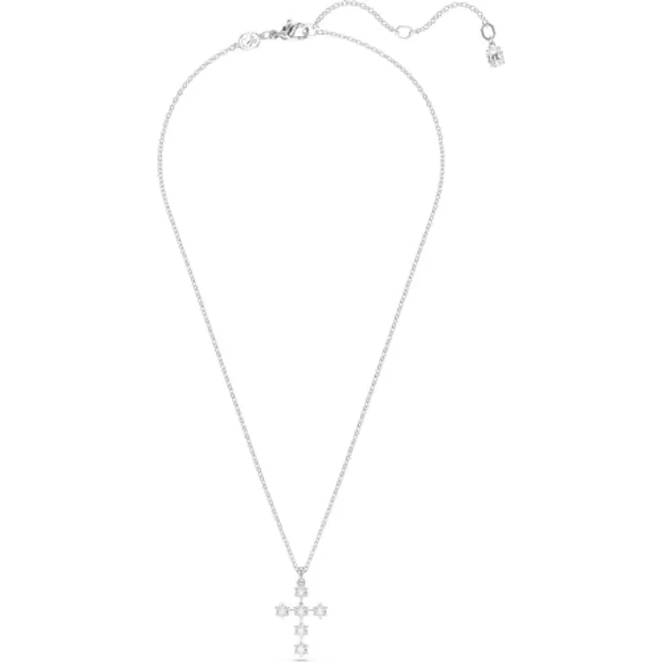 Swarovski Damen-Kette, Kettenanhänger aus Metall mit Kristall, One Size, zeitloses Design