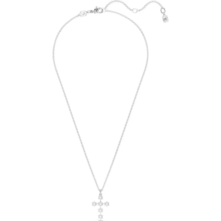 Swarovski Damen-Kette, Kettenanhänger aus Metall mit Kristall, One Size, zeitloses Design – Bild 1