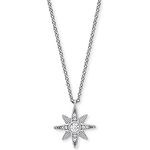 Engelsrufer Twinkle Little Star, Damen Halskette aus Sterling Silber mit Stern Anhänger, 9 Zirkonia Steinen, Karabinerverschluss, nickelfrei, verstellbar auf 40/44 cm