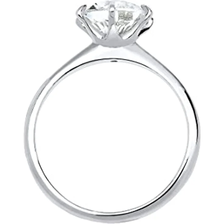 Elli Damen Verlobungsring mit Glaskristall in 925 Sterling Silber, handgefertigt und anlaufgeschützt – Bild 3