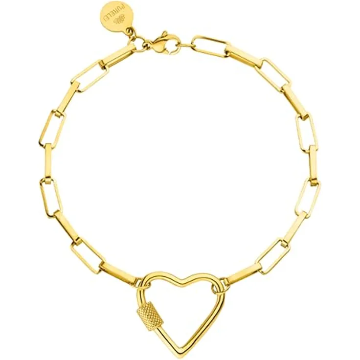 Purelei Palekana Heart Armband (Gold) – Elegantes Damen Armband aus Edelstahl, verstellbar 16-19 cm, hawaiianisch inspiriert & wasserfest
