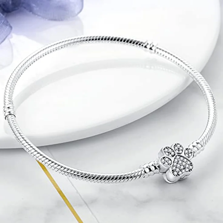 TINSLO Damen Armband 925 Sterling Silber, Gliederarmband mit Herzverschluss, ideales Geschenk für Frauen, Freundin und Mama, perfekt für Valentinstag, Weihnachten und Geburtstage – Bild 2