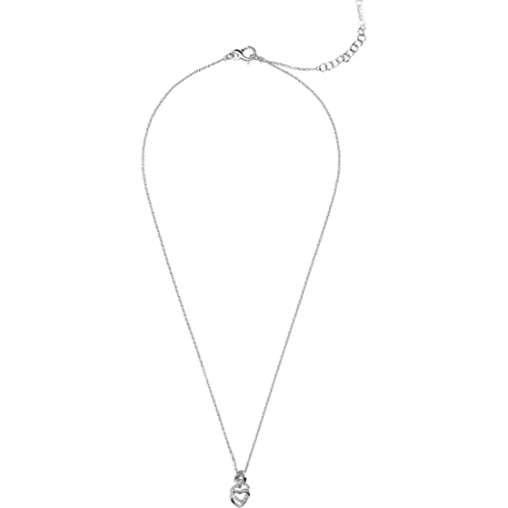 JETTE Damen-Halskette aus 925er Silber, 45 cm Länge mit 15 Zirkonia, Geschenkbox inbegrepen, One Size – Bild 2