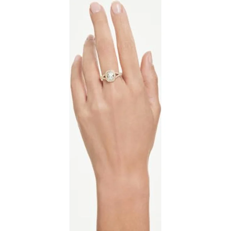 Swarovski Ring Una Angelic, Cushion-Schliff, 18 Karat Weißgold, Größe 60, mit Cubic Zirkonia und Kristallen – Bild 2
