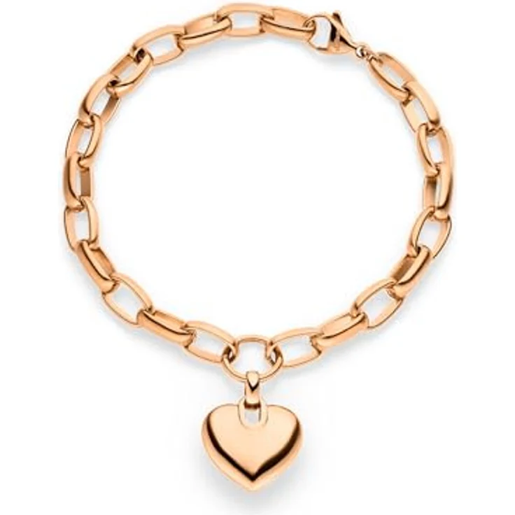 s.Oliver Bracelet, Elegantes Armband aus poliertem Edelstahl, roségold, verstellbare Gliederkette bis 20 cm, wasserfest & hautfreundlich – Bild 1