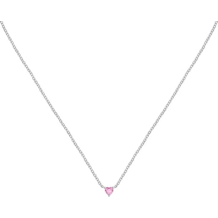 LA PETITE STORY Damenhalskette LPS10AWV16, 45 cm aus 925% Silber mit Zirkonen und Karabinerverschluss