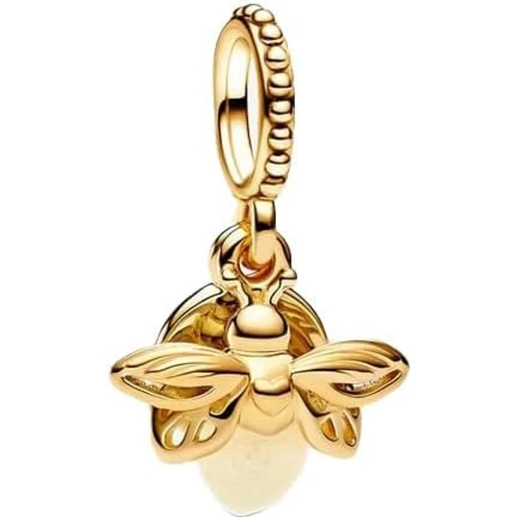 Anduonie Charms Gold Stopper Charms Anhänger Silber 925, Rot mit 4.5mm Lochgröße, kompatibel mit europäischen Armbändern für Frauen – Bild 1