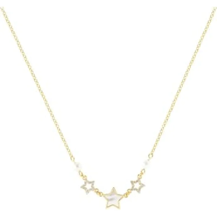 CHRIST Damen-Kette 925er Silber, recyceltes Material, 2 Muschelkern, One Size – Bild 1