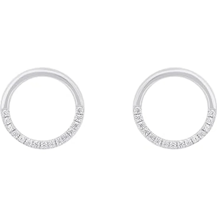 s.Oliver Ohrringe für Damen, 925 Sterling Silber rhodiniert mit Zirkonia, 12x12 mm, in Geschenkbox – Bild 4