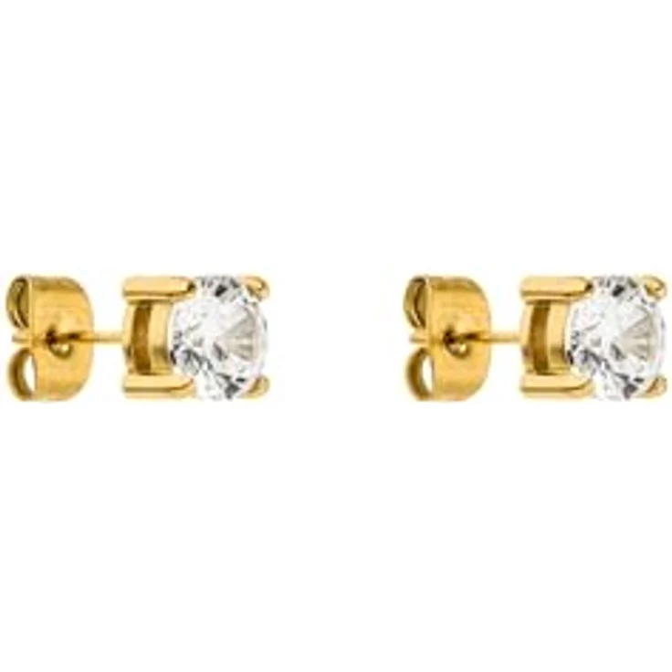 Purelei Pristine Ohrringe Damen – Zeitlose Ohrstecker mit 6 mm Zirkonia, hochwertiger Edelstahl in Gold, Silber & Roségold, hypoallergen und elegant für jeden Anlass – Bild 3