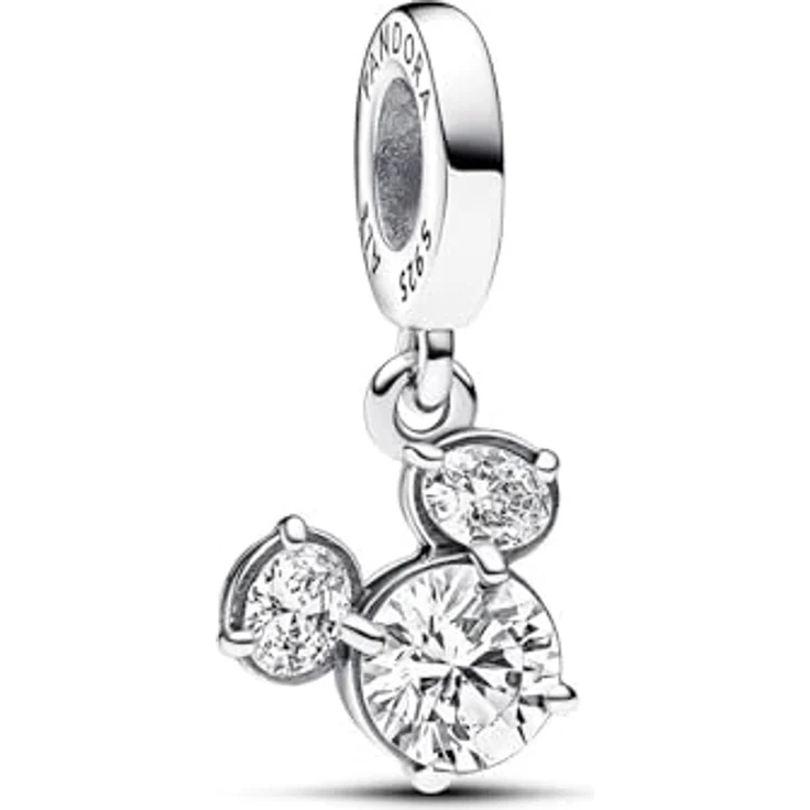 PANDORA Moments Disney Micky Maus Charm-Anhänger, Sterling Silber mit Zirkonia, kompatibel mit Moments, 793031C01 – Bild 1