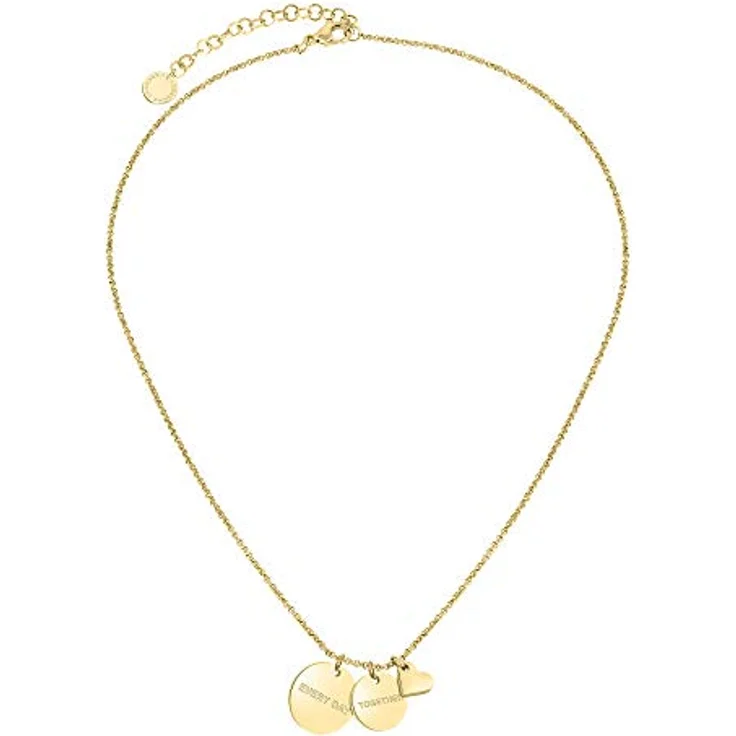LIEBESKIND Berlin Damenkette, Edelstahl poliert mit IP Gold, 40-45 cm, Karabinerverschluss – Bild 3