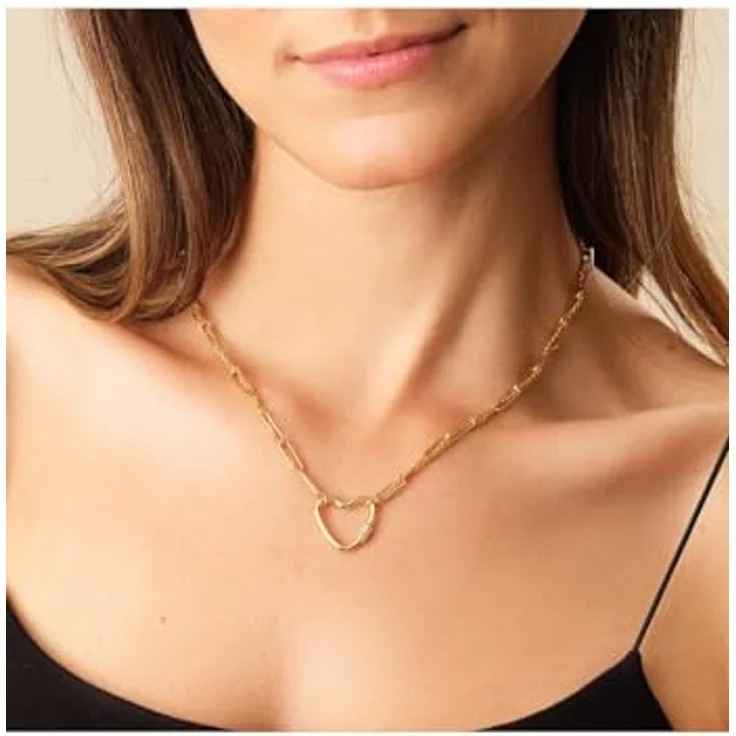 CHRIST Damen-Halskette 925er Silber, recycelter Zirkon, Gold, One Size, 32028274 – Bild 2