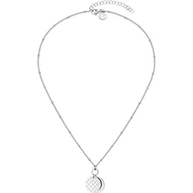 Tamaris TJ-0046-N-45, Damen-Halskette mit Kugelelementen und Logomania-Anhängern, Edelstahl poliert, 45 cm, verlängerbar, inkl. Geschenkverpackung – Bild 3