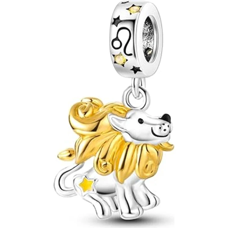 Pandach Charm Anhänger Sternzeichen aus 925 Sterling Silber, 12 Sternbilder Charms Beads für Pandora Armband und Halskette, kompatibel mit Europäischem Design – Bild 1