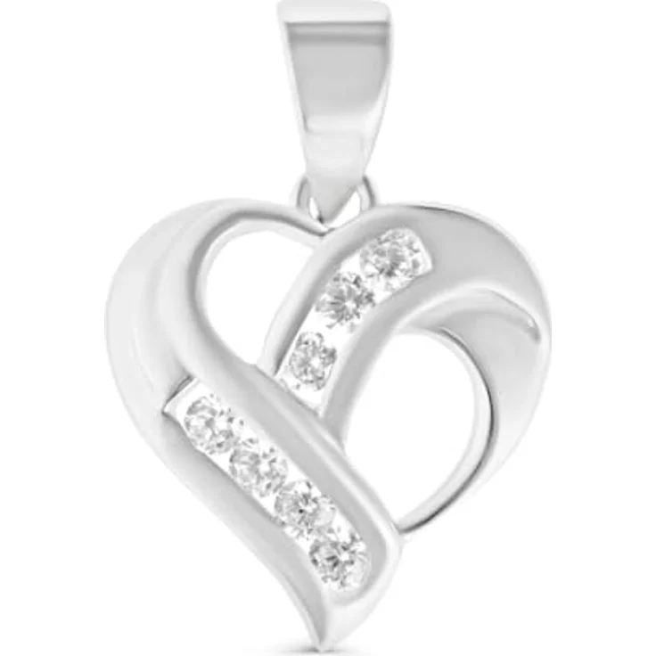 FAVS Damen-Anhänger 925er Silber mit 7 Zirkonia, One Size