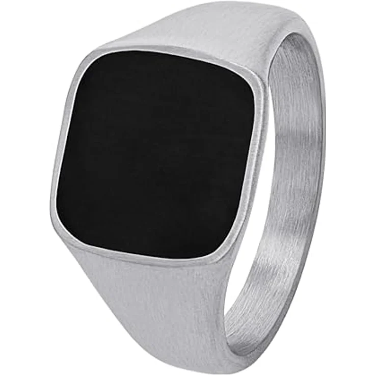s.Oliver Herrenring Edelstahl Epoxy, Schwarz, 13 mm Breite, in Schmuck Geschenk Box – Bild 2