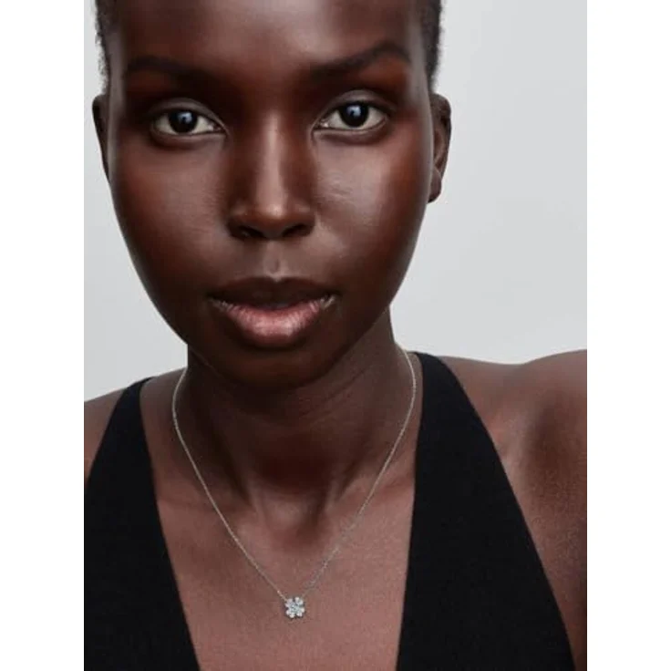 PANDORA Timeless Halskette Kleeblatt Anhänger, 925 Sterling Silber mit Cubic Zirkonia, 45 cm Damen Kette Glückssymbol – Bild 5