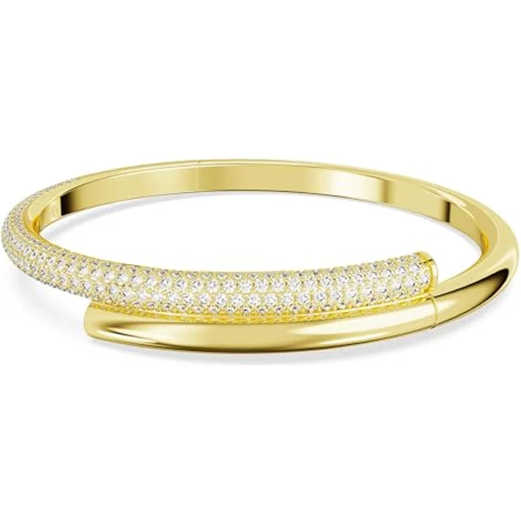 Swarovski Dextera Armreif, Vergoldetes Damenarmband mit Klarem Pavé, Magnetverschluss – Bild 1