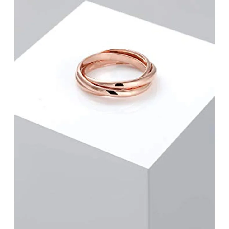 Elli Ring Damen Wickel Trio Basic, 925 Sterling Silber rosévergoldet, handgefertigt und anlaufgeschützt – Bild 5