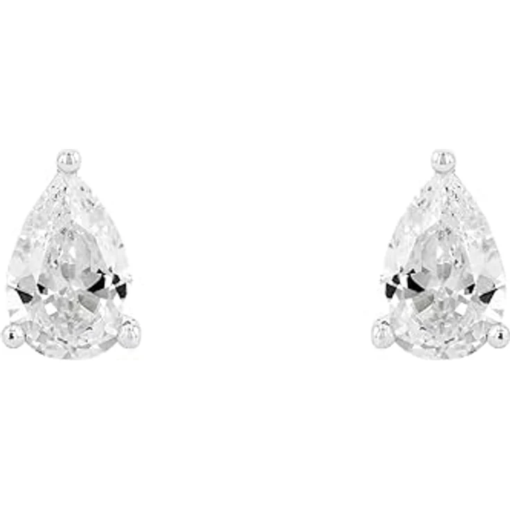 Amor Ohrstecker 925 Sterling Silber, Damen Ohrschmuck mit Zirkonia, 6 mm, Weiß, in Schmuck Geschenk Box – Bild 2