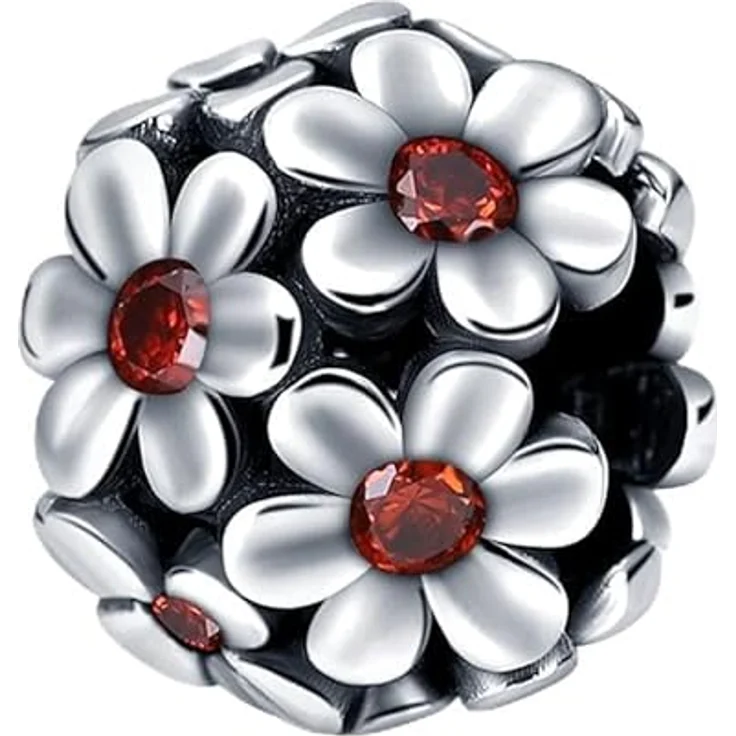 TINSLO Charm Anhänger Damen 925 Sterling Silber mit Zirkonia, kompatibel mit Pandora Armband und Halskette, elegantes Design für Frauen und Mädchen – Bild 1