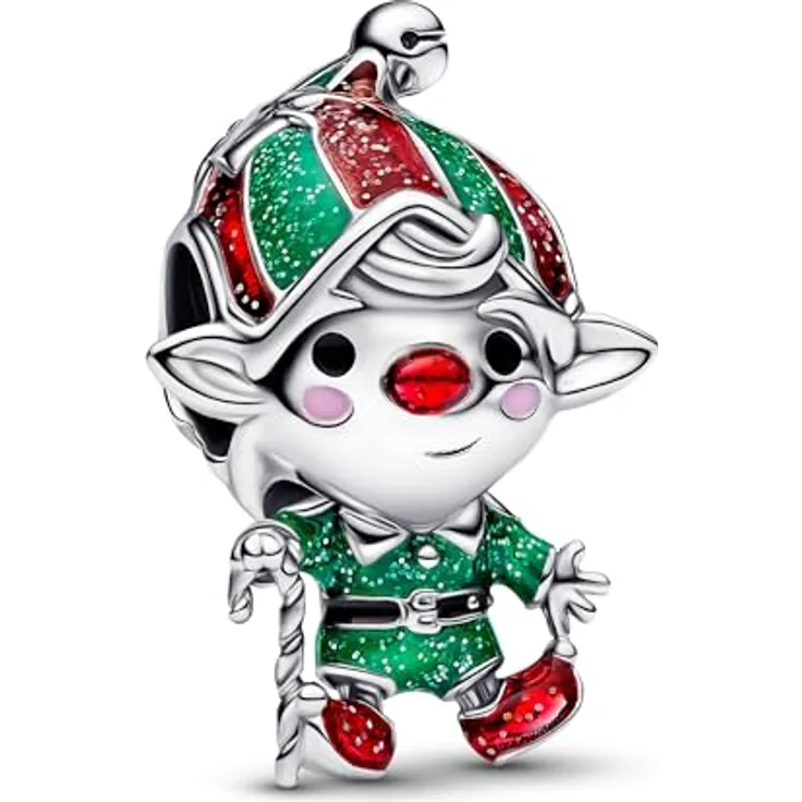 PANDORA Charm Silber Weihnachtself 794294C01, Bead für Weihnachten, silber
