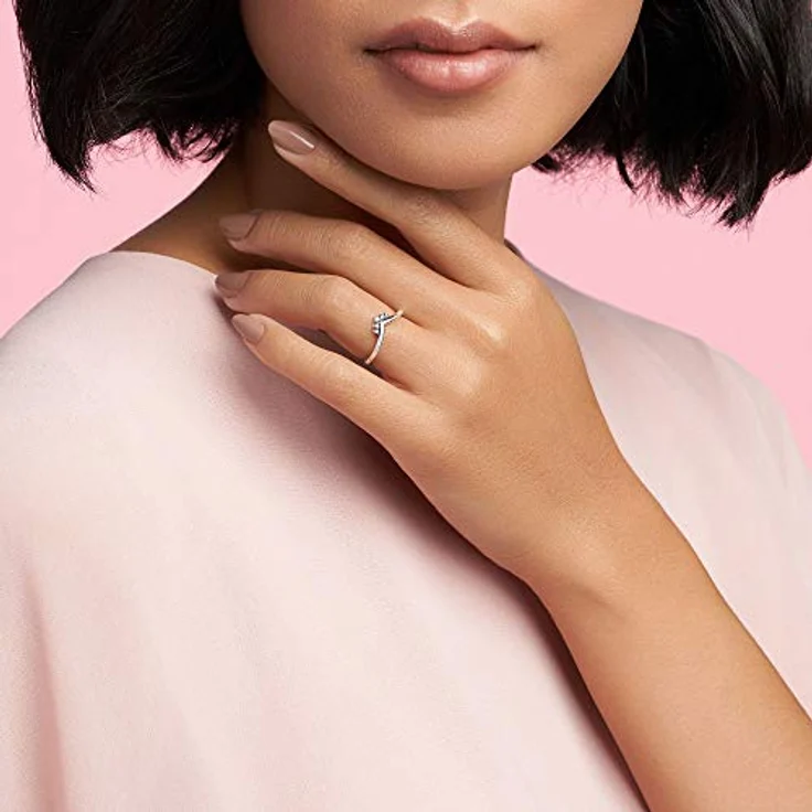 PANDORA Ring "Diadem" aus Sterling-Silber 198282CZ-52, mit 5 klaren Cubic Zirkonia im Kranzdesign – Bild 3