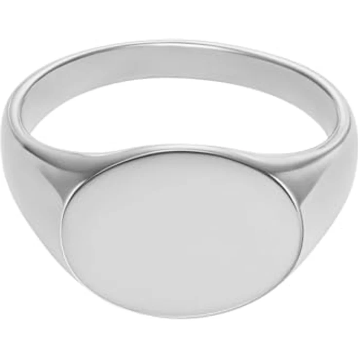 Fossil Unisex Ring JF047740408, Edelstahl silber, poliert, Größen 5-12 – Bild 1