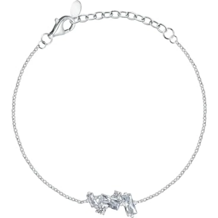 CHRIST Armband 89075998, Verstellbares Armschmuck mit 5 weißen Zirkonia aus 925er Silber, asymmetrisches Design – Bild 1