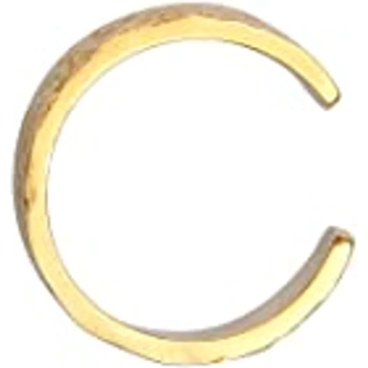 Elli Earcuff Ohrmanschette, 925 Silber vergoldet mit 24K, 10mm Durchmesser, geprägtes Design, Damen Ohrringe, handgefertigt auf Bali – Bild 3