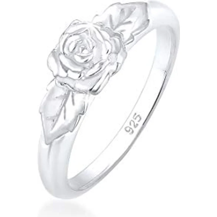 Elli Damen Ring Band mit Rosen-Symbol, Floral Vintage Look aus 925 Sterling Silber – Bild 1