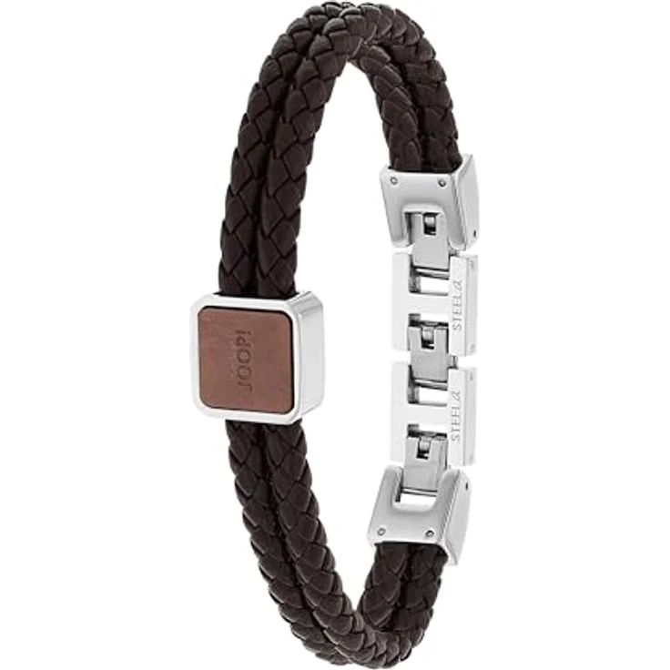 JOOP! Herren-Armband Edelstahl, 18,5+1,5+1,5 cm, Silber, matt-glänzende Oberfläche, in Schmuck Geschenk Box, 2038036 – Bild 1