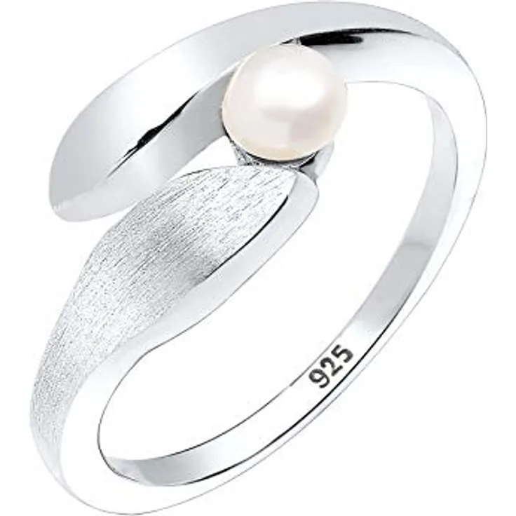 Elli Damen Perlenring, 925 Silber, Größe 58mm, anlaufgeschützt, hochglanzpoliert, mit Süßwasserzuchtperlen
