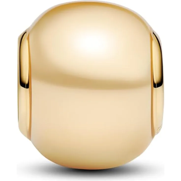 PANDORA Moments Gold-Charms, 14K vergoldetes Sterling Silber mit Kunstperle, kompatibel mit Moments Armbändern, 763781C01