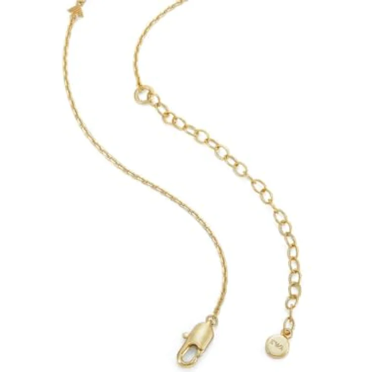 Emporio Armani Damen-Halskette, goldfarbene Messingkette mit Karabinerhakenverschluss – Bild 4