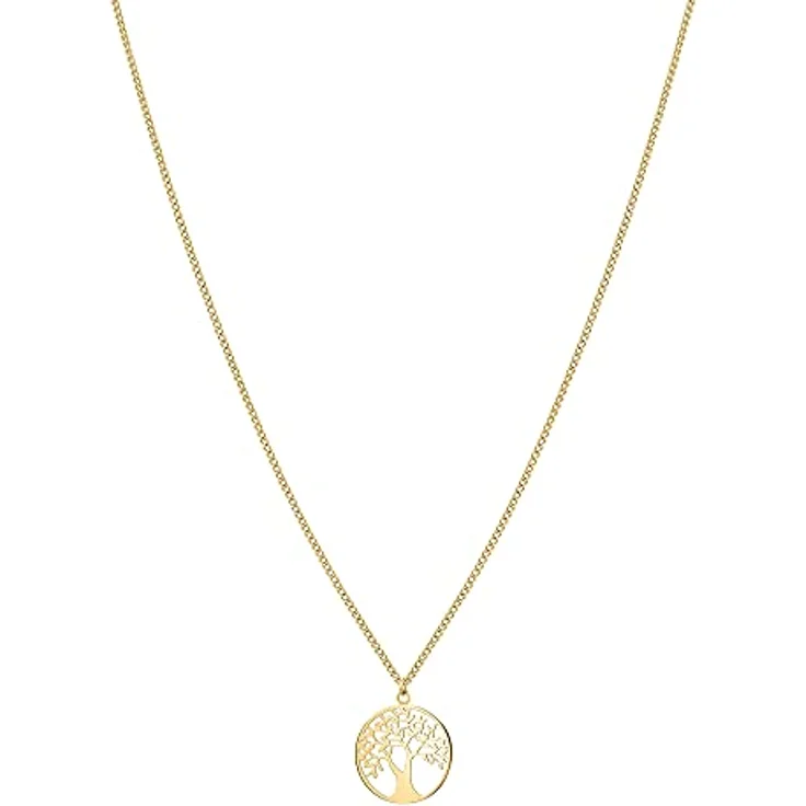 Tamaris Tree of Life Collection, Schmuckset mit Edelstahl Halskette, Ohrsteckern & Creolen, sowie Armband mit Lebensbaum-Motiv, Geschenkidee – Bild 1