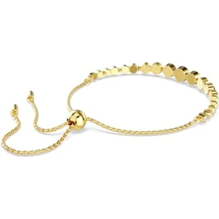 Swarovski Imber Tennis Armband, Vergoldetes Damenarmband mit Weißen Kristallen, 24 cm, Kugelschiebeverschluss – Bild 5