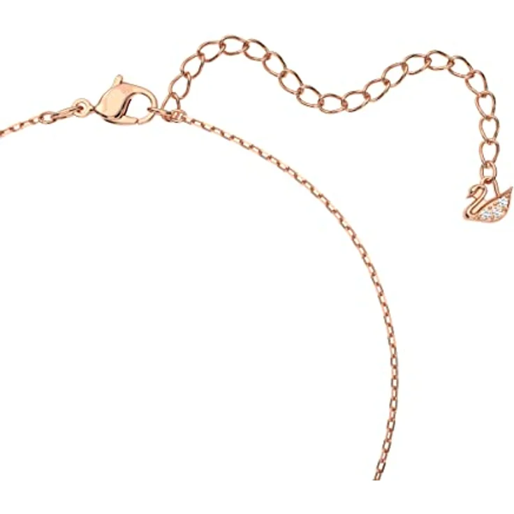 Swarovski Una Halskette, Glücksklee, Rosa, Roségold-Legierungsschicht, Charmantes Blütendesign aus Sparkling Dance Kollektion – Bild 2