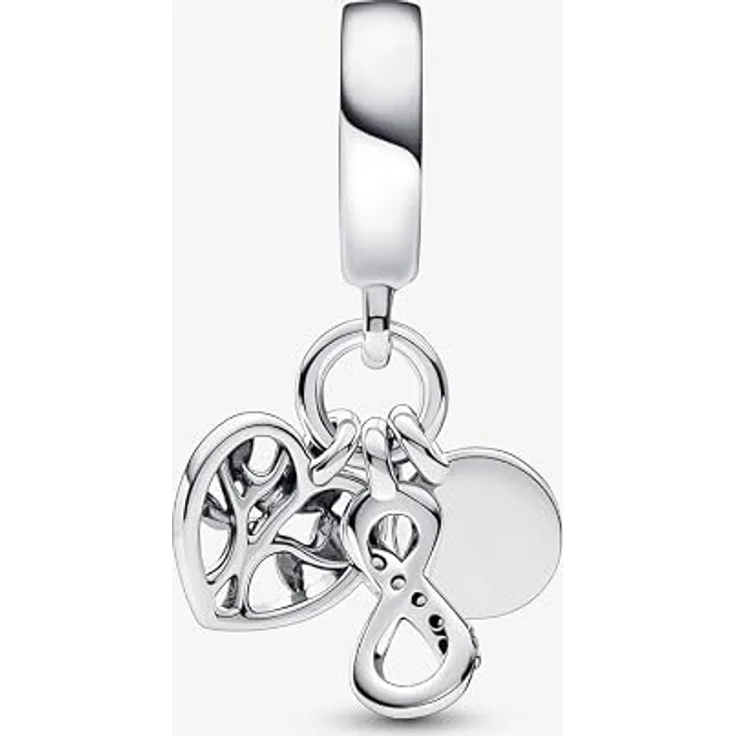 Pandora Kettenanhänger Family Infinity Triple Charm-Anhänger 792201C01, versilbert – Bild 3